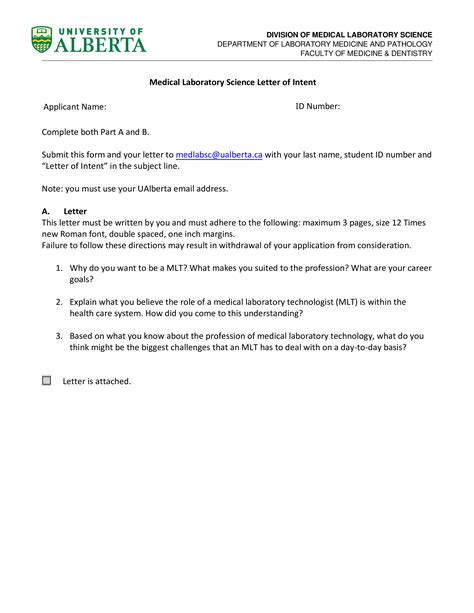letter of intent for medical assistance